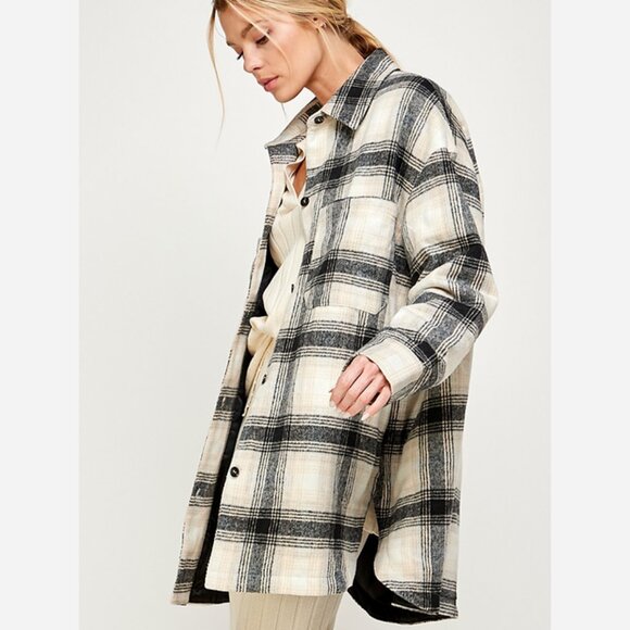 Plaid Shirt Jacket – Padded, Cozy Layering Piece - Picture 2 of 9